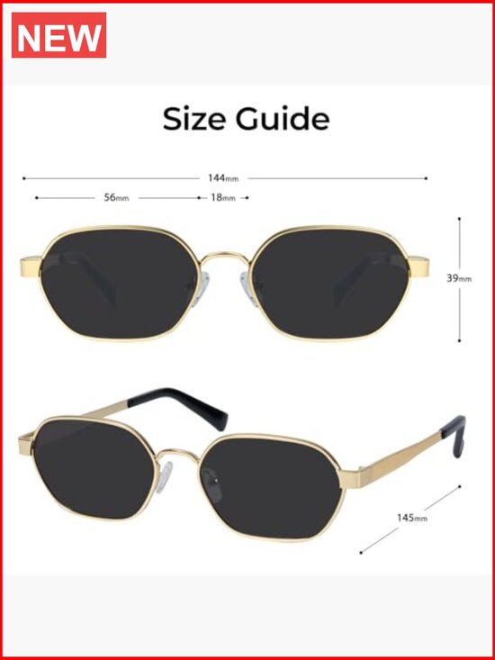 Retro Hexagon Metal Sunglasses with UV400 Protection main image 5